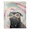 Kaleidoscope Pug 50" x 60" Coral Fleece Blanket